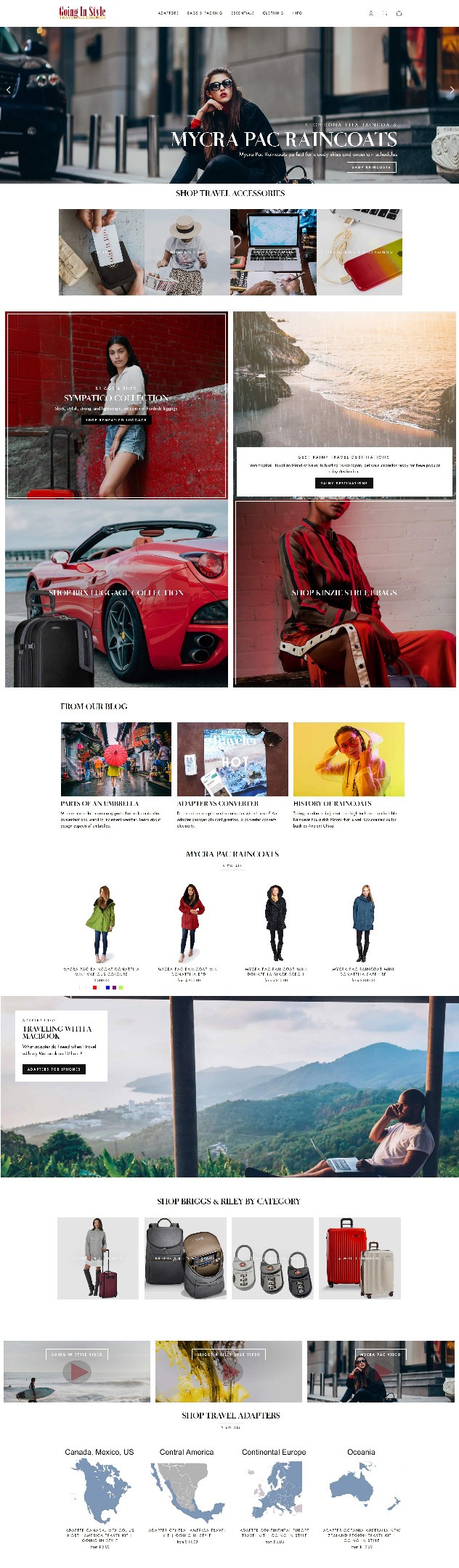 Going In Style Travel Accessories website