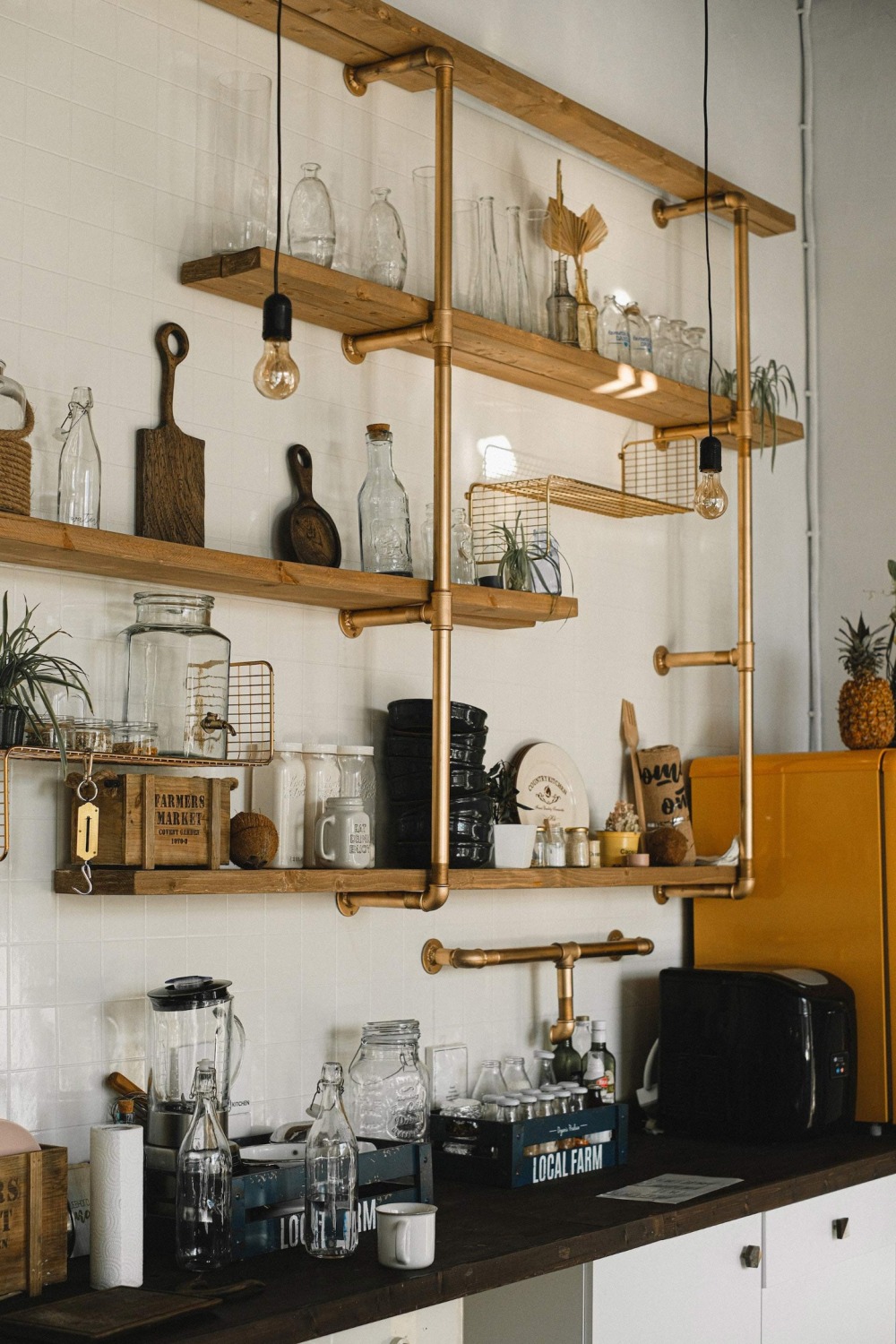 kitchen redesign open shelves